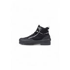 Black Fabric Athletic Sneakers