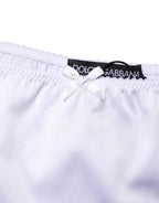 White Silk Stretch Mid Waist Brief Panty Underwear