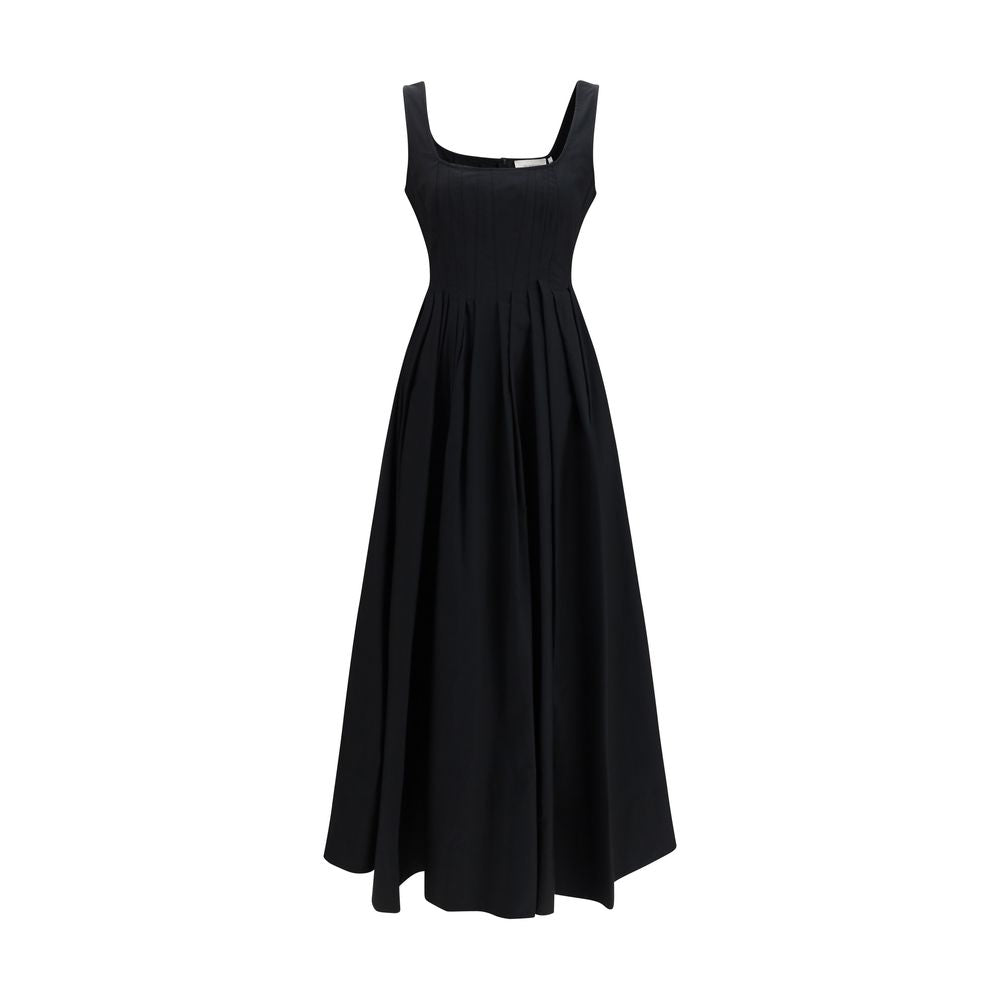 Schwarzes, legeres Baumwollkleid