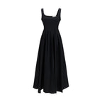 Schwarzes, legeres Baumwollkleid