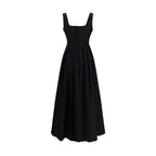 Schwarzes, legeres Baumwollkleid