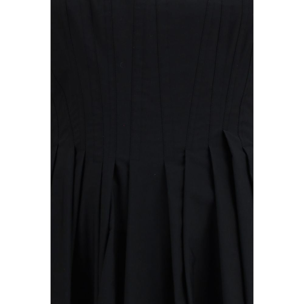 Schwarzes, legeres Baumwollkleid