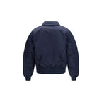 Blue Nylon Bomber