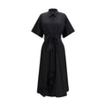 Black Cotton Casual Dress
