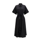 Black Cotton Casual Dress