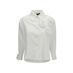White Cotton Pattern Shirt