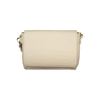 Beige Polyurethane Women's Bag