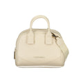 Beige Polyurethane Women Bag