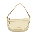 Beige Polyurethane Women's Bag With Adjustable Shoulder Strap