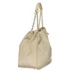Beige Polyurethane Women's Bag