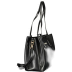 Nero Polyurethane Women's Bag with Recycled Features