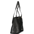 Nero Poliuretano Womens Bag with Internal Pocket and Phone Spaces