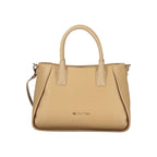 Beige Polyurethane Women's Bag