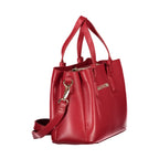 Red Polyurethane Women's Bag