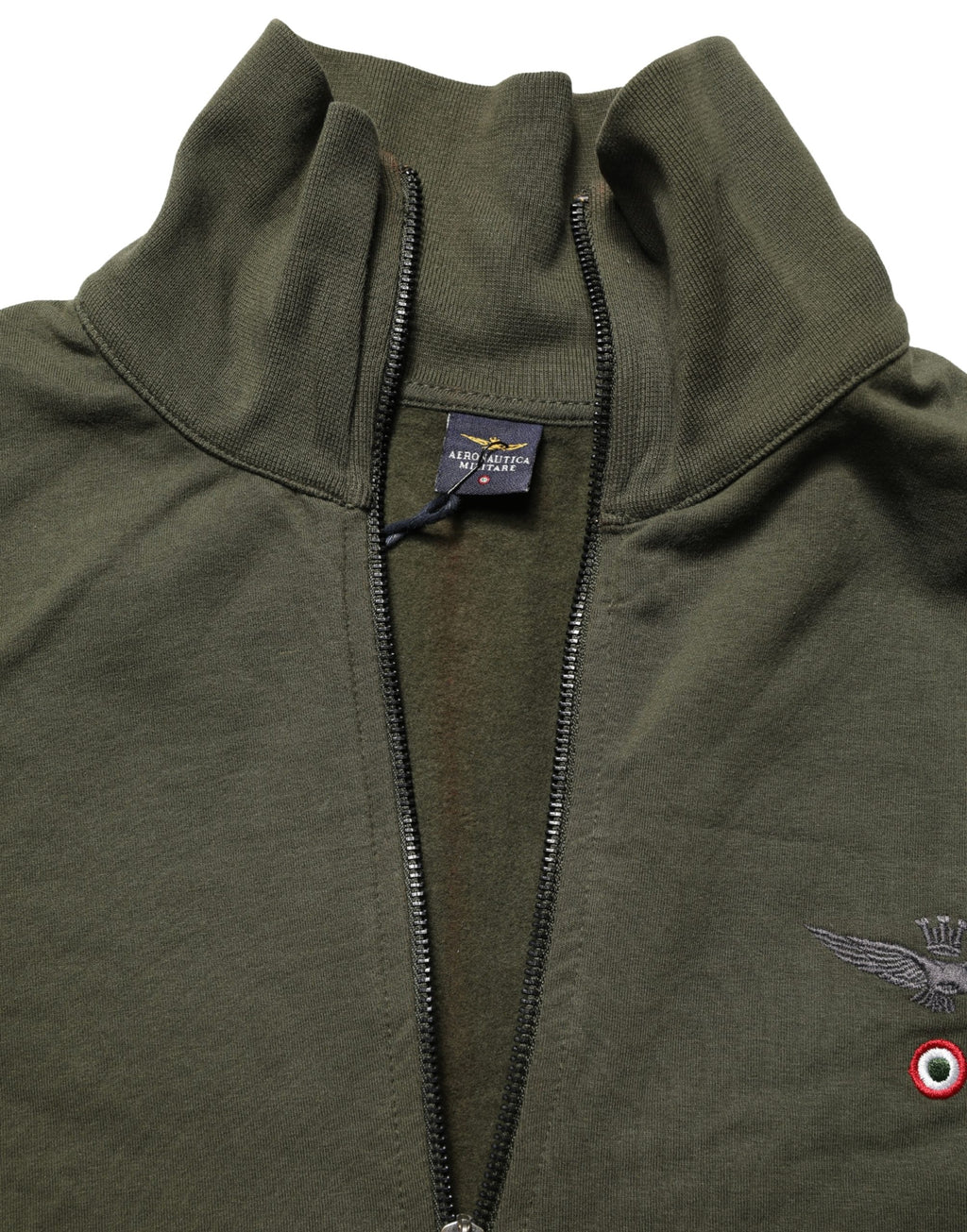 MilitaryGreen HalfZip Sweatshirt Sweater