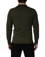 MilitaryGreen HalfZip Sweatshirt Sweater