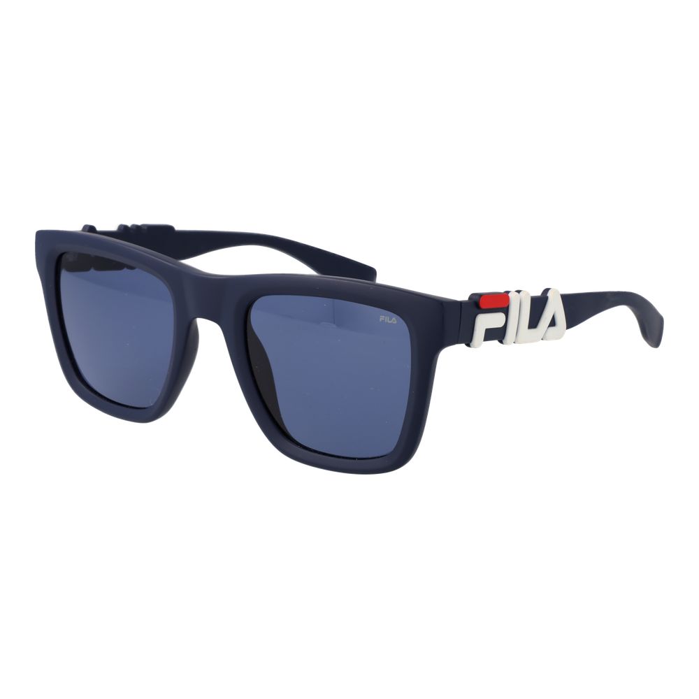 Sonnenbrille aus blauem Kunststoff