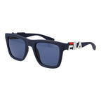 Sonnenbrille aus blauem Kunststoff