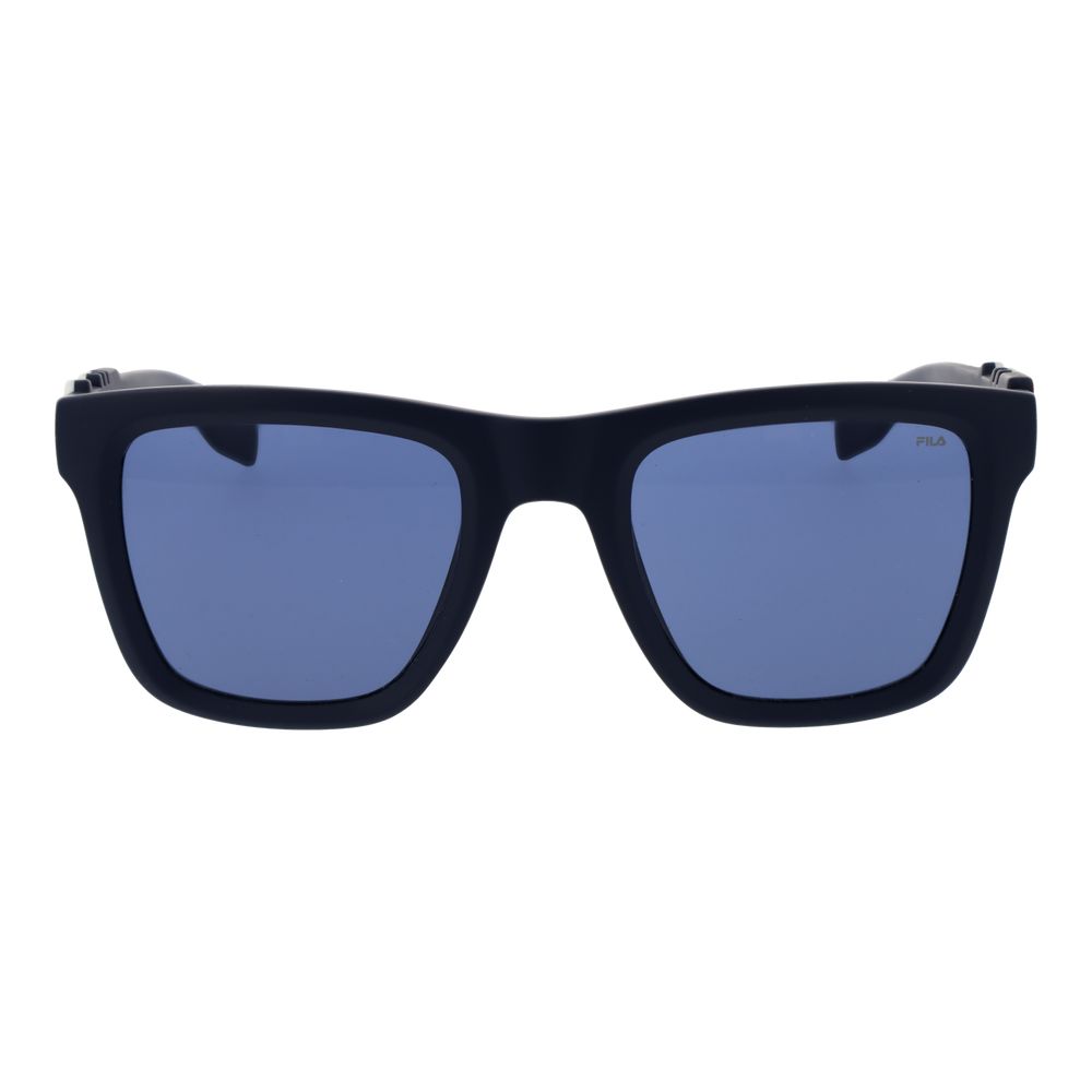 Sonnenbrille aus blauem Kunststoff