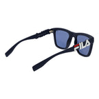 Sonnenbrille aus blauem Kunststoff