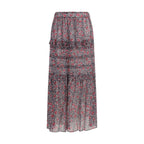Purple Cotton Long Skirt