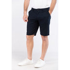 Blue Cotton Bermuda Shorts