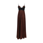 Brown Polyester Casual Dress