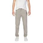 Gray Cotton Casual Pants