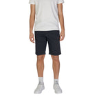 Blue Cotton Bermuda Shorts