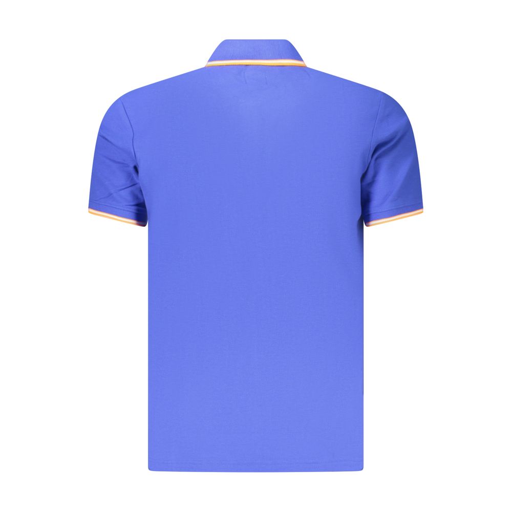 Blue Cotton Men's Polo