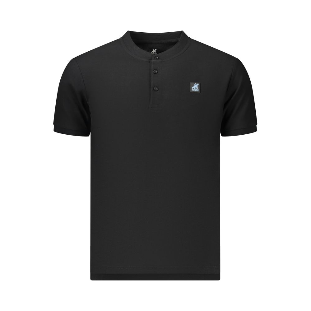 Black Cotton Men's Polo Shirt