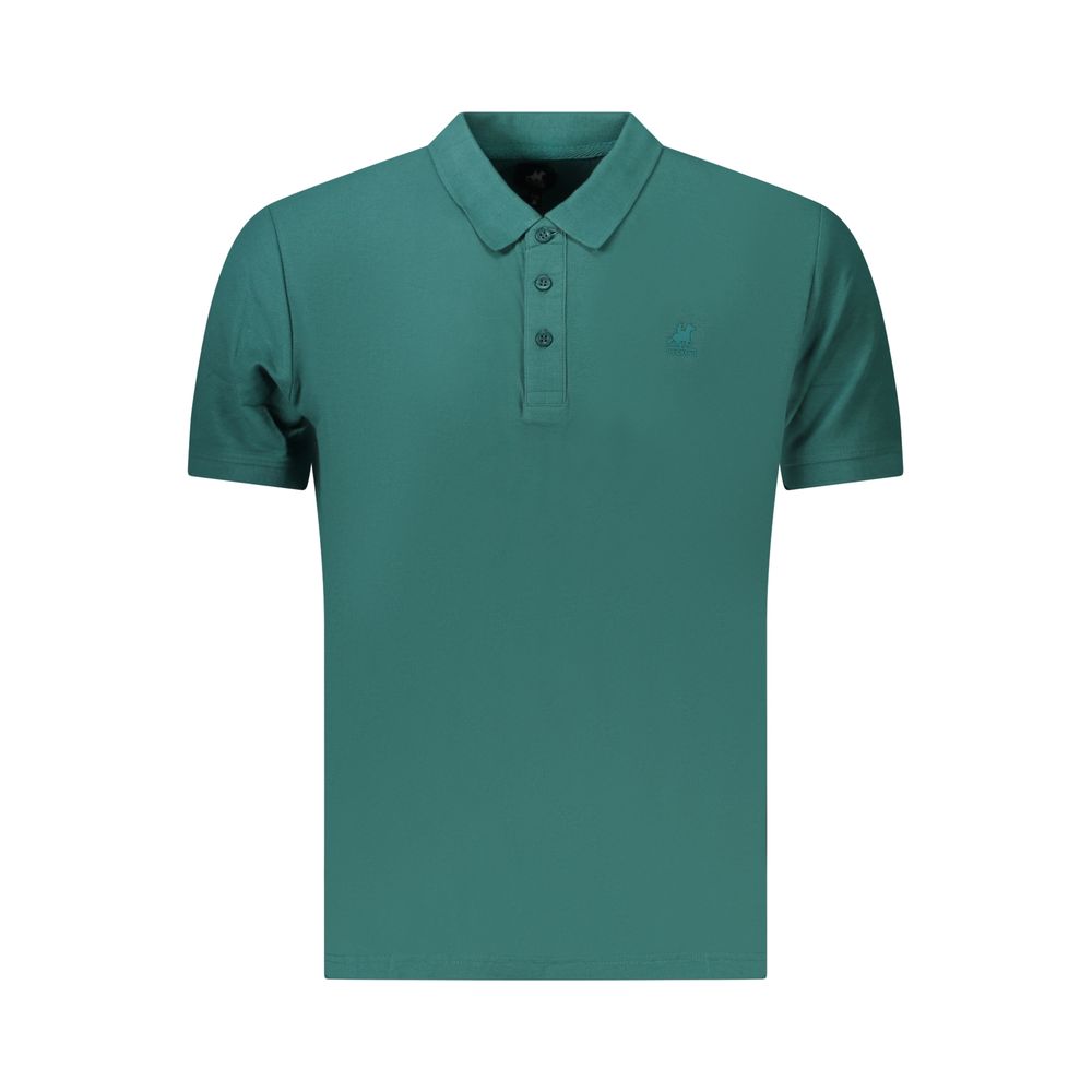 Green Cotton Men's Polo