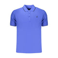Blue Cotton Men's Polo Shirt