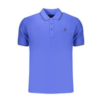 Blue Cotton Men's Polo Shirt