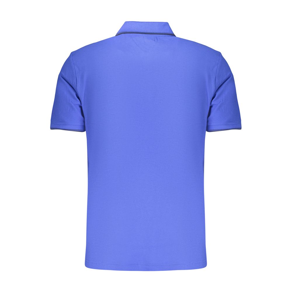 Blue Cotton Men's Polo Shirt