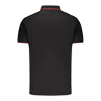 Black Cotton Men Polo