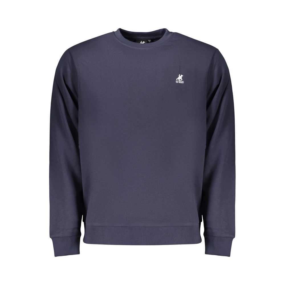 Blue Cotton Men Sweatshirt
