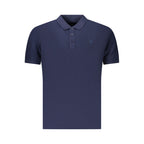 Blue Cotton Men's Polo Shirt