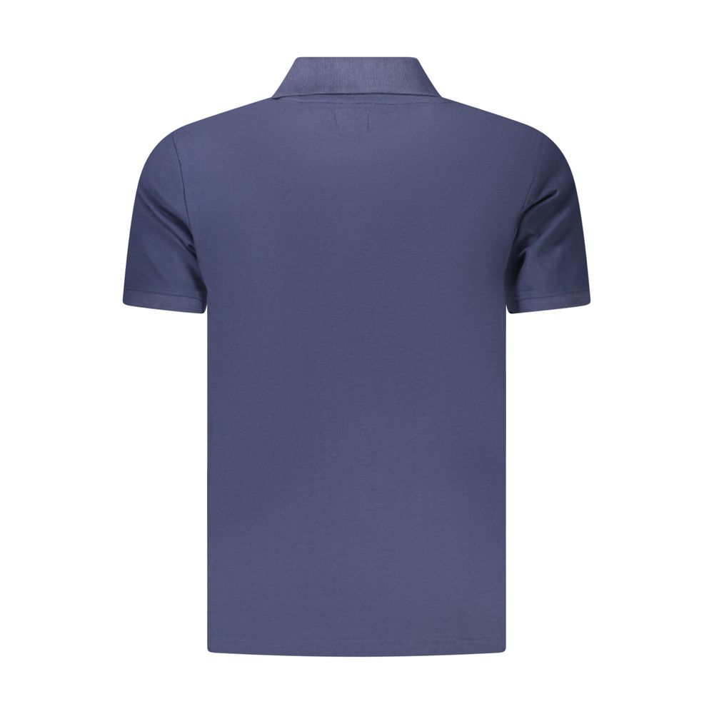 Blue Cotton Men's Polo Shirt