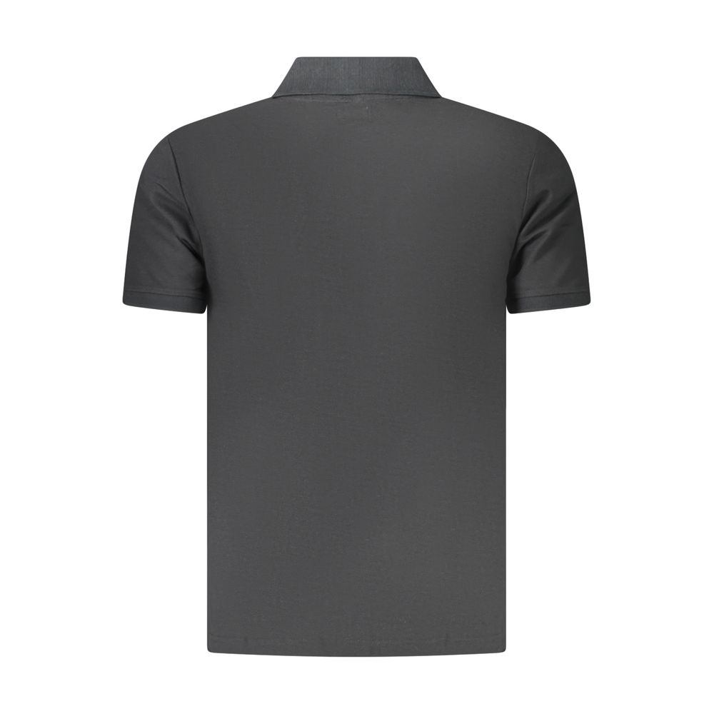 Black Cotton Men's Polo Shirt
