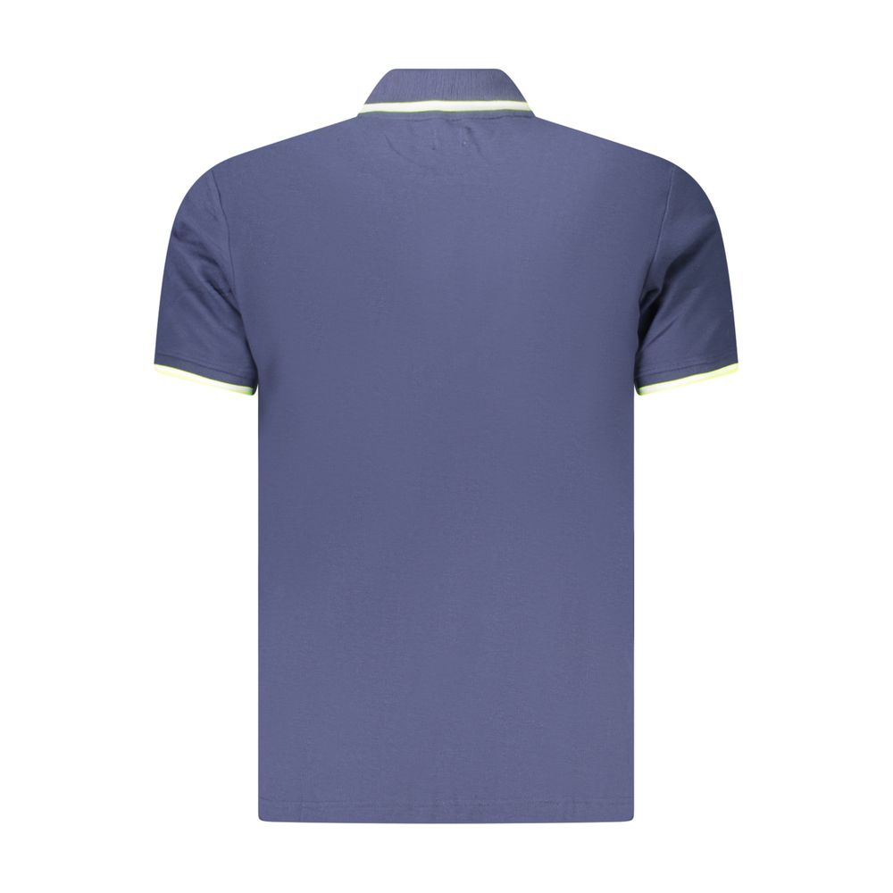 Blue Cotton Mens Polo Shirt