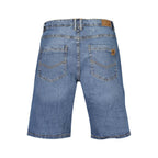 Blue Cotton Mens Short