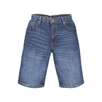 Blue Cotton Mens Short