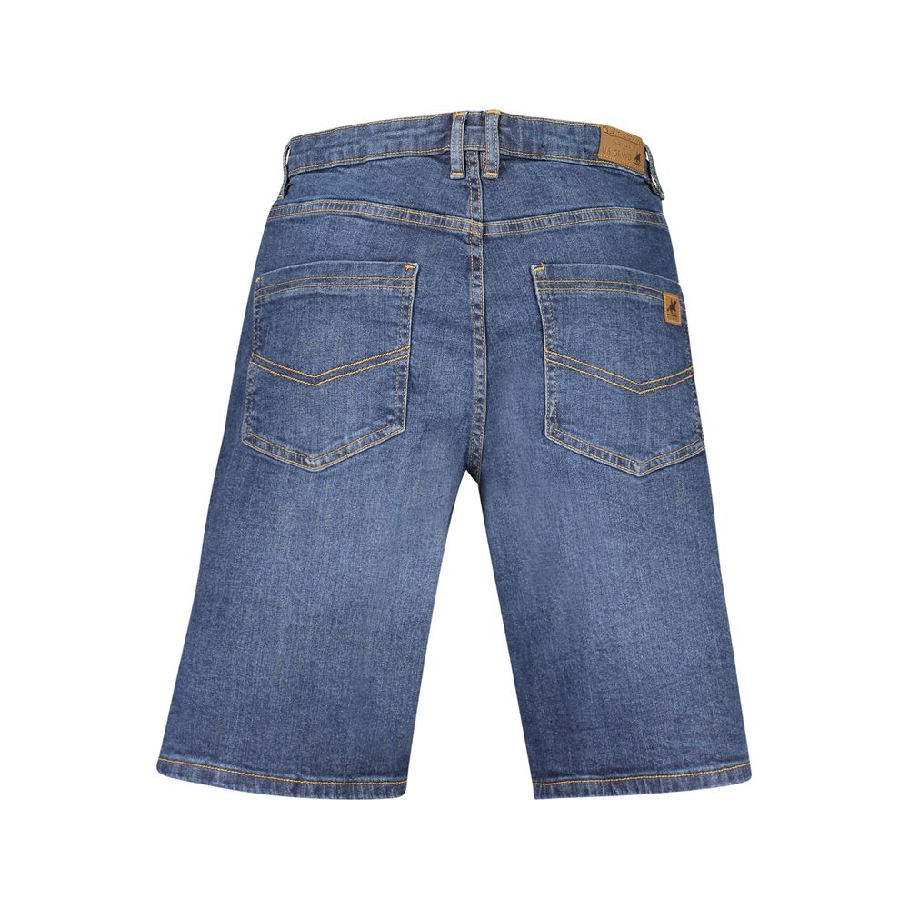 Blue Cotton Mens Short