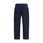 Blue Cotton Cargo Pants