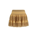 Brown Cotton Mini Skirt