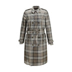 Brown Polyester Trench Coat