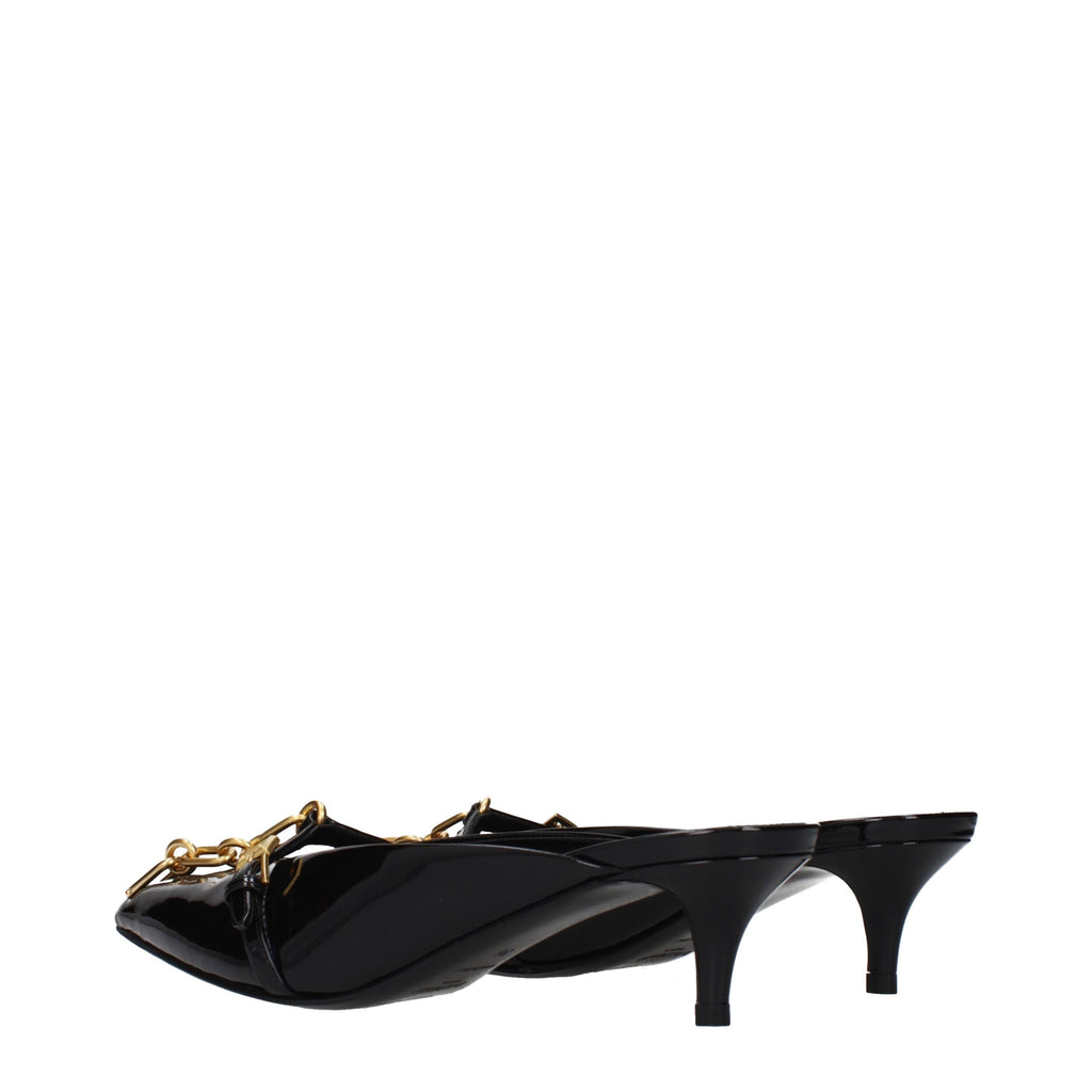 Black Leather Platform Sandals