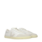 White Leather Low Top Sneakers