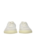 White Leather Low Top Sneakers